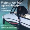 2 Pack Boat Fenders, 23" x 6.5", Inflatable Dock Bumpers with Pump, Marine Buoys for Docking, Pontoons, Boat Accessories, Black view 4