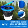 Better Boat Portable Camping Toilet Kit, 5-Gallon & 8-Gallon Bucket Toilet Seat with Lid, Waste Bags & Carry Case for Boating, Outdoor, Travel, and Emergency Use. Ideal Bathroom Solution for Adults view 2
