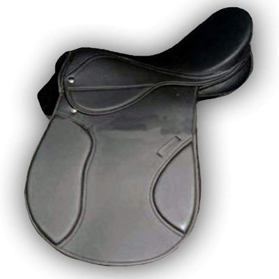 Black Shalimar Leather Dressage Horse Saddle (Black, 15)