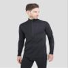 Terramar Men's Standard Ecolator Half Zip Long Sleeve Shirt, Dark Grey Heather, Small view 1