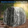 SereneLife 1 Person Hunting Blind for Deer and Turkey Shooting, See-Through Hunting Gear with Carry Bag, Pop-Up Portable Ground Equipment and Accessories (Camouflage) view 4