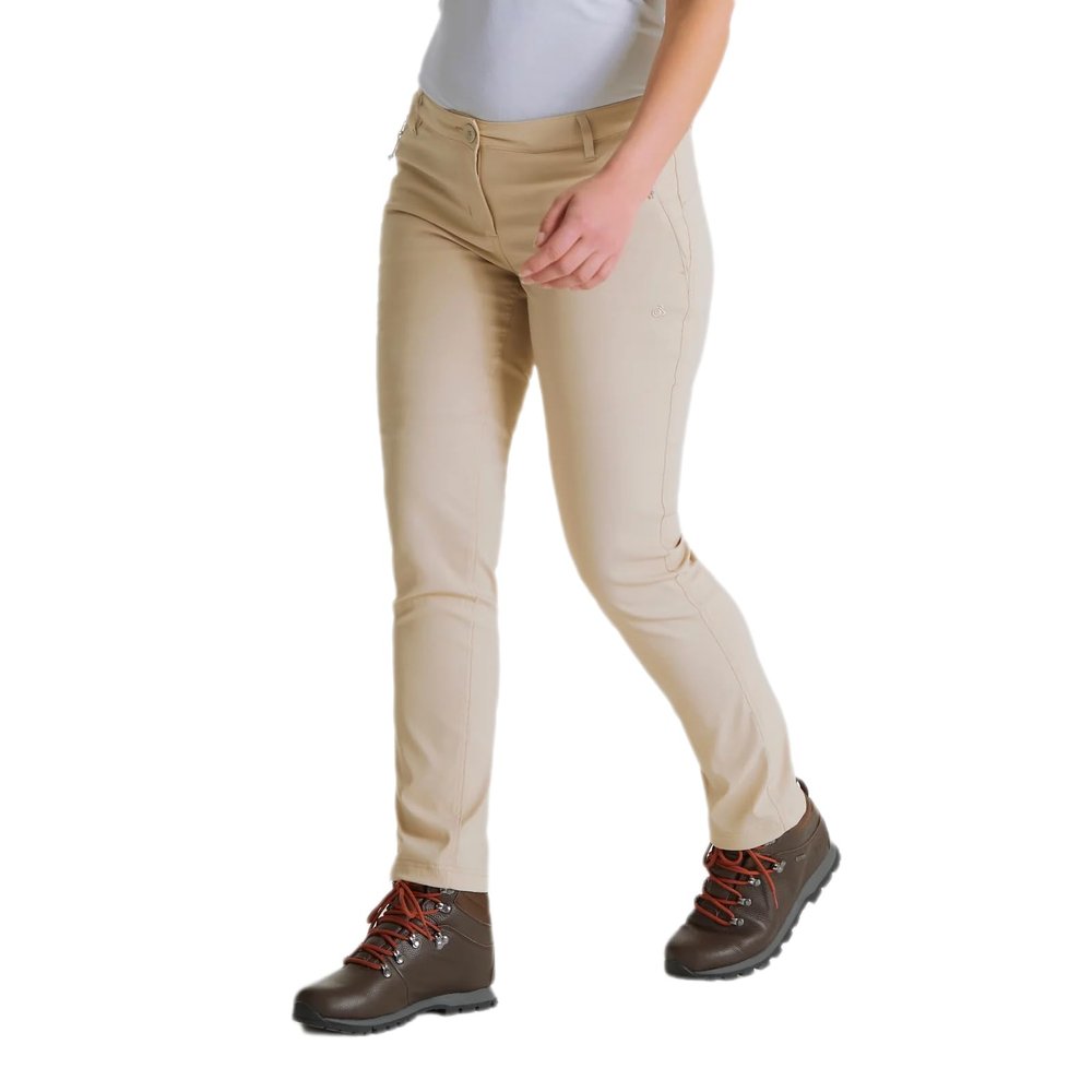 Craghoppers Womens Kiwi Pro II Pants | Outdoor Inspired and Rugged Pants for Hking, Camping and Outdoor Adventures, Desert Sand, 12 Short