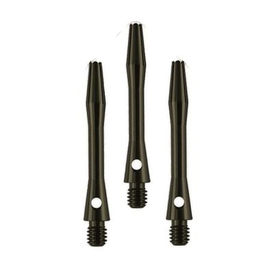 Dartfellas Aluminium Shafts, Metal Stems, Anodised, Short, Black, (1 Set)