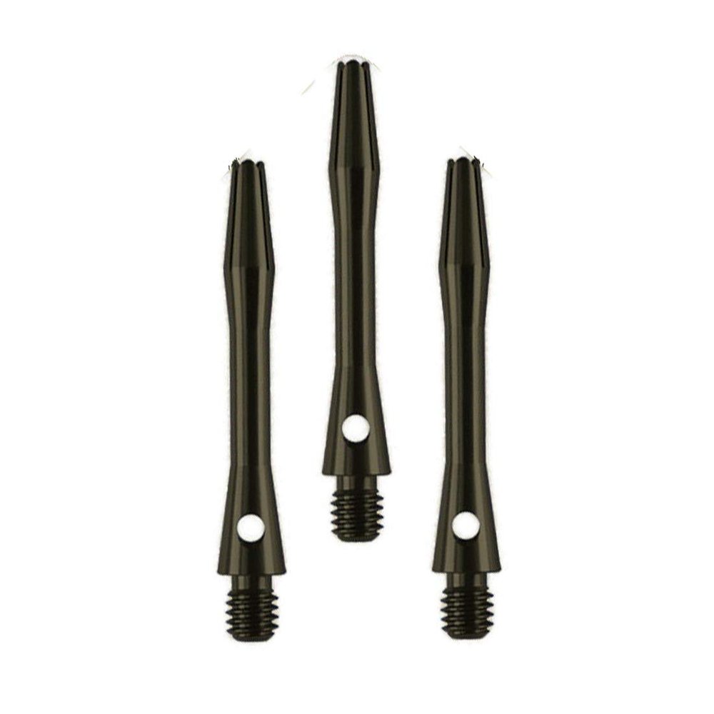 Dartfellas Aluminium Shafts, Metal Stems, Anodised, Short, Black, (1 Set)