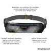 Amphipod Reflective MicroStretch Luxe Belt, Expandable, Secure & Reflective Storage Solution for Road Running, Jogging & Training - Black Reflecto-Dot - XL view 2