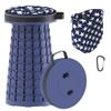 ALEVMOOM 2026 Upgraded 18.1" Collapsible Stool with Cushion & Carry Bag, 600lbs Max Weight Portable Telescoping Stool, More Sturdy Lightweight Retractable Seat Folding Chair for Camping & Outdoors view 1