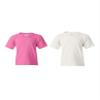 Gildan Kids' Big Heavy Cotton Youth T-Shirt, 2-Pack White/Azalea view 1