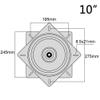 Galapagoz Seat Swivel Base Mount Plate for Boat Bar Stool Chair 360 Degree 10inch USA view 3