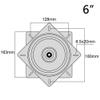 Galapagoz Seat Swivel Base Mount Plate for Boat Bar Stool Chair 360 Degree 6 inch USA view 3