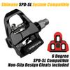 Venzo Compatible with Shimano SPD-SL & Shimano SPD System for Indoor Fitness Exercise Bike Bicycle Pedals & Cleats with 9/16" Heavy Duty Spindles Sealed Bearing - Pedals view 3