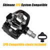 Venzo Compatible with Shimano SPD-SL & Shimano SPD System for Indoor Fitness Exercise Bike Bicycle Pedals & Cleats with 9/16" Heavy Duty Spindles Sealed Bearing - Pedals view 4