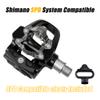 Venzo Compatible with Shimano SPD-SL & Shimano SPD System for Indoor Fitness Exercise Bike Bicycle Pedals & Cleats with 9/16" Heavy Duty Spindles Sealed Bearing - Pedals + Cages view 4