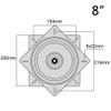 Galapagoz Seat Swivel Base Mount Plate for Boat Bar Stool Chair 360 Degree 8 inch USA view 2