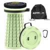 ALEVMOOM Upgraded Collapsible Stool with Cushion & Bag, 18" H Portable Retractable Telescoping Folding Stool for Adults, Lightweight But Sturdy Capacity 600 lbs for Camping Fishing Hiking Travel view 1