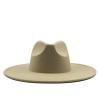 JBIVWW KJACR Classical Wide Brim Fedora Hat Black White Hats Men Women Crushable Winter Hat Derby Wedding Church Jazz Hats (Color : 15, Size : 56 58cm) view 3