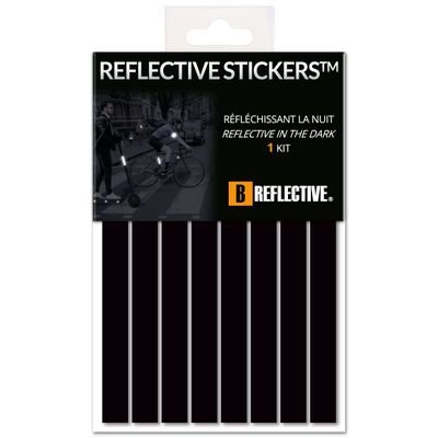 B REFLECTIVE - Set of 8 Retro Reflective Stickers for Scooters, Bikes, Motorcycles,... - Multi Support Strips - High Visibility - 3M Technology - Maximum grip
