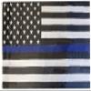 American Wholesale Superstore USA Memorial Thin Blue Line Police 150D Woven Poly Nylon 5x8 5'x8' Flag Banner view 1