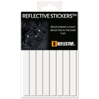 B REFLECTIVE - Set of 8 Retro Reflective Stickers for Scooters, Bikes, Motorcycles,... - Multi Support Strips - High Visibility - 3M Technology - Maximum grip