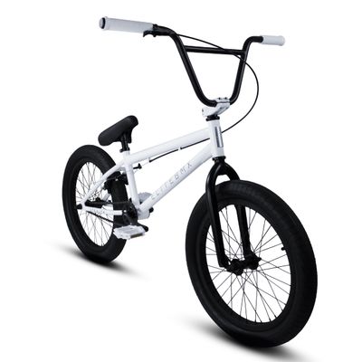 Elite BMX Bicycle 20 & 16" Freestyle Bike - Stealth and Peewee Model (White, 20")