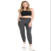 Leggings Depot ActiveFlex Jogger Yoga Pants with Pockets (Full Length, Space Dye Charcoal, Medium) view 4