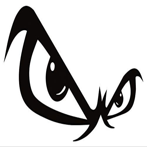 Check Custom Design Mean Set of Eyes Decal (Holo Gold, 8" W)