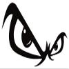 Check Custom Design Mean Set of Eyes Decal (Holo Gold, 8" W) view 1