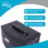 BIRDROCK Home Faux Leather 3-Tier Jewelry Case Organizer - Small Slide Open Jewelry Boxes Holder - Multi Storage Compartment for Rings, Earrings, Necklaces & Bracelets - Mirror - Women Girls - Black view 3