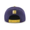 47 Los Angeles Lakers 2-Tone Sure Shot Captain Snapback Cap - Adjustable Flat Bill Baseball Hat view 3