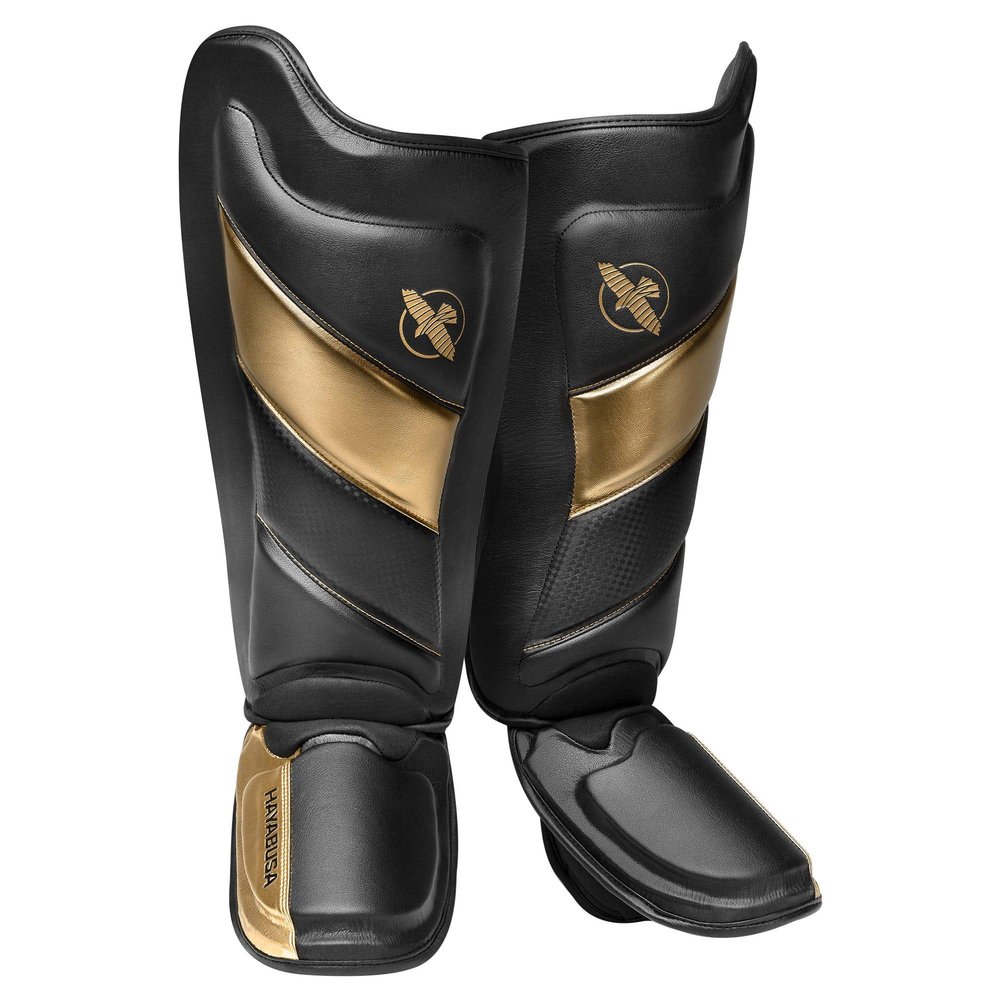Hayabusa T3 Striking Shinguards - Black/Gold, Small