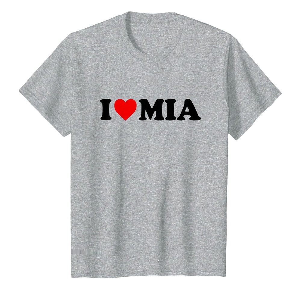Kids I Love Mia Shirt For Boy Girl Toddler Children Youth T-Shirt