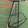 Vallerta Premier 7 X 5 Ft. Youth Size Steel Soccer Goal w/Weatherproof 4mm HDPE Net. 50MM Diameter Black Powder Coated & Corrosion Resistant Frame. 7x5 Foot Practice & Training Aid. ONE Year Warranty! view 3