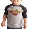 7 ate 9 Apparel Kid's Funny Turkey Football Feathers Thanksgiving Shirt Grey Tee Youth Small