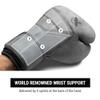Hayabusa T3 LX Leather Boxing Gloves Men and Women for Training Sparring Heavy Bag and Mitt Work - Slate, 12 oz view 3