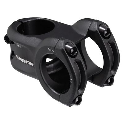 Spank Spoon 318 Stem Black (43mm), Chamfered bar clamp, Ultra-short stack height, Bicycle Stem, Ideal for ASTM 5, All mountain, enduro, trail, free ride, DJ, E-Bike