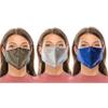 Beyond Trim 3 Pack Adult Women Face Covering Glitter Fabric Cloth Protection Cover Reusable Washable Breathable view 1