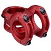 Spank Spoon 318 Stem Red(Diameter 31.8mm, Length: 33/43mm, Rise: 0), Chamfered bar clamp, Ultra-short stack height, Bicycle Stem, Ideal for ASTM 5, All mountain, enduro, trail, free ride, DJ, E-Bike view 1