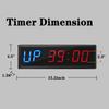 Ledbrigym Gym Timer Clock Garage Workouts Fitness Digital with Remote Wall Mount Red and Blue 2.3 Inch view 2