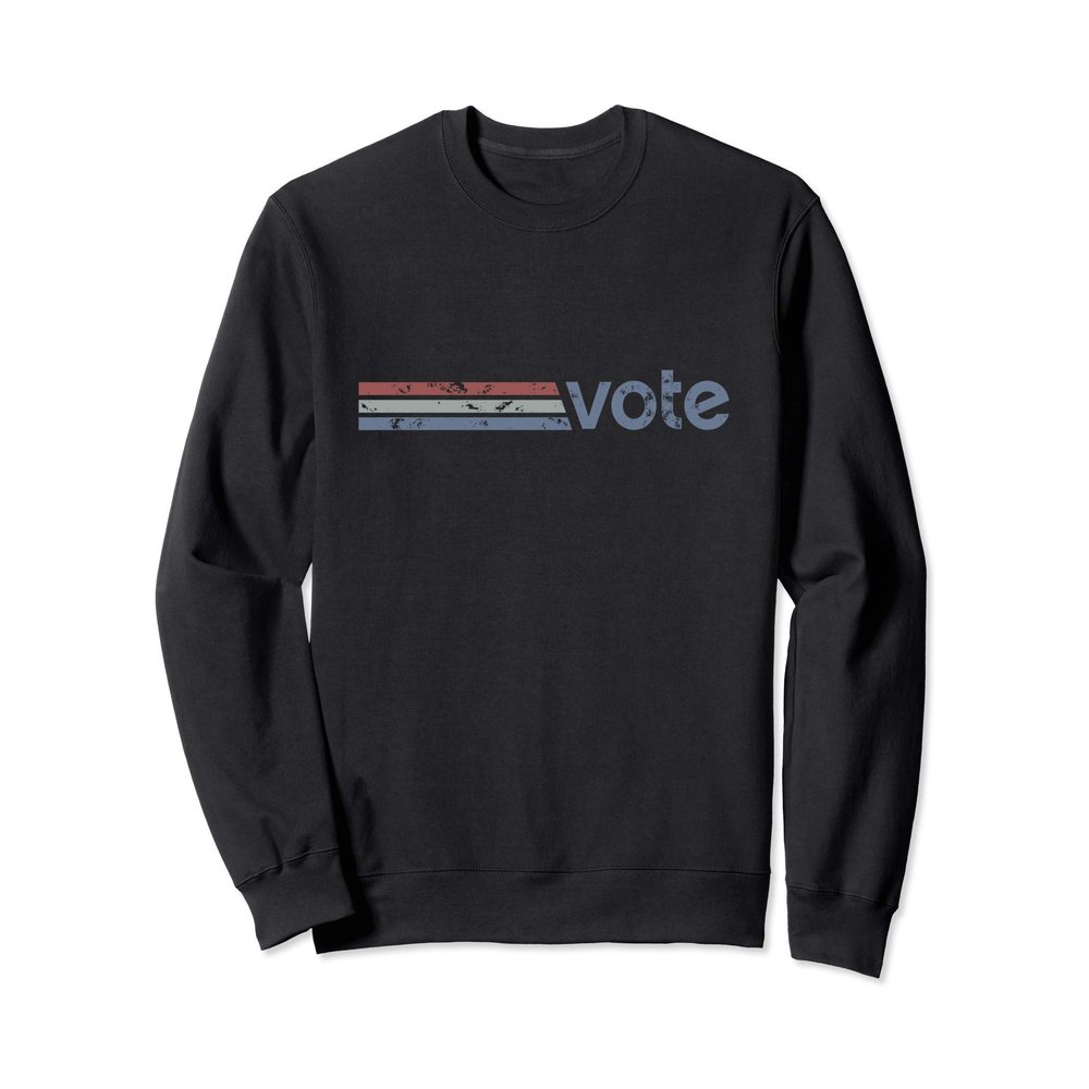 Retro VOTE Shirt Retro Vintage Faded Stripes VOTE Sweatshirt