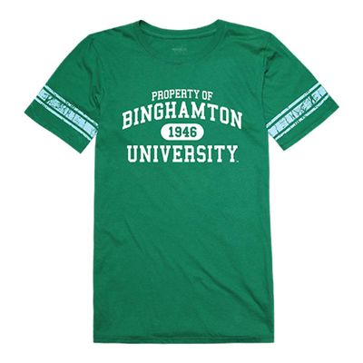 Binghamton Bearcats NCAA Women's Property Football T Shirt - Kelly, Medium