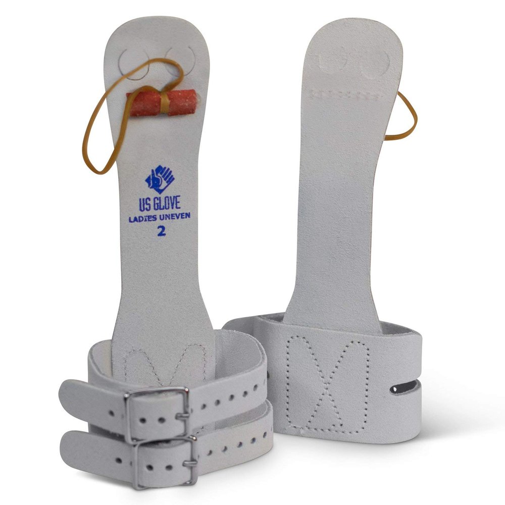 US Glove Women's Hot Shot Uneven Bar Gymnastics Grips - Made in USA, Double Buckle, Leather Equipment for Girls, Size 2 (6 3/8")