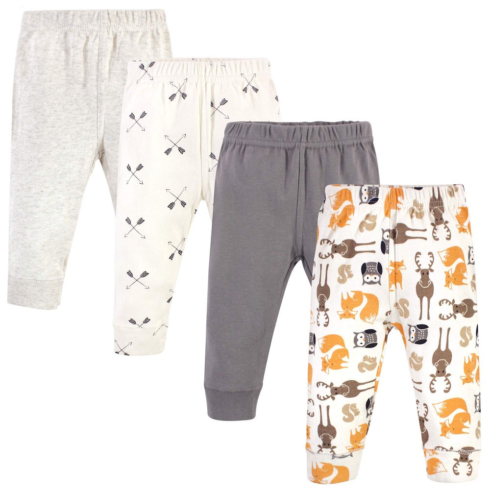 Hudson Baby Unisex Baby Cotton Pants and Leggings Boy Forest, 4 Toddler