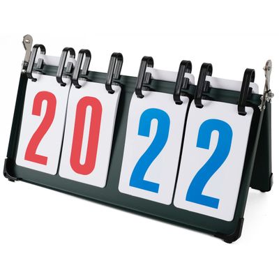 HSZJsto Portable Table Top Metal Scoreboard Flipper, Multi Sports Score Flip Scoreboard Score Keeper, for Basketball, Soccer, Football, Tennis, Badminton etc Competitive Sports