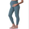 POSHDIVAH Women's Maternity Leggings Over The Belly Pregnancy Yoga Pants Active Wear Workout Leggings Blue Small view 1