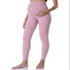 POSHDIVAH Women's Maternity Leggings Over The Belly Pregnancy Yoga Pants Active Wear Workout Leggings Pink Large view 1
