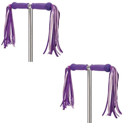 ABSOAR Cycling Colorful Bike Streamers Girls Boys Kids Bicycle Tassel Ribbon Handlebar Scooter Streamers 2 Pairs, Lavender