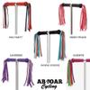 ABSOAR Cycling Colorful Bike Streamers Girls Boys Kids Bicycle Tassel Ribbon Handlebar Scooter Streamers 2 Pairs, Lavender view 3