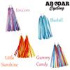 ABSOAR Cycling Colorful Bike Streamers Girls Boys Kids Bicycle Tassel Ribbon Handlebar Scooter Streamers 2 Pairs, Lavender view 4