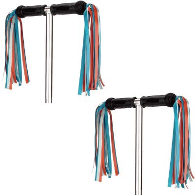 ABSOAR Cycling Colorful Bike Streamers Girls Boys Kids Bicycle Tassel Ribbon Handlebar Scooter Streamers 2 Pairs, Hawaii Sunrise
