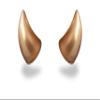 Helmet Flair MagNeatOhz Small Gold Devil Horns for Helmet | Made in USA | Magnetic & Interchangeable Horns for Motorcycle, Bike & Ski Helmets - Pair view 1