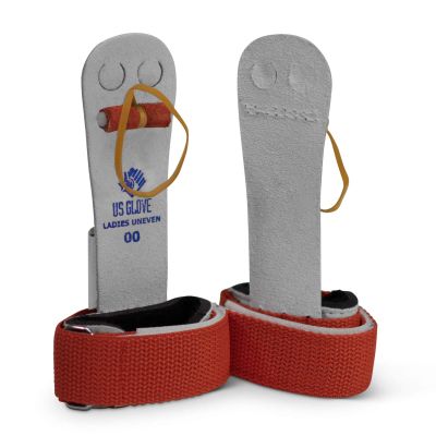 US Glove Women's Hot Shot Uneven Bar Gymnastics Grips - Womens Gymnastics Bars Grips, Made in USA, Leather, Hook & Loop, Size 0 (5 7/8"), Orange